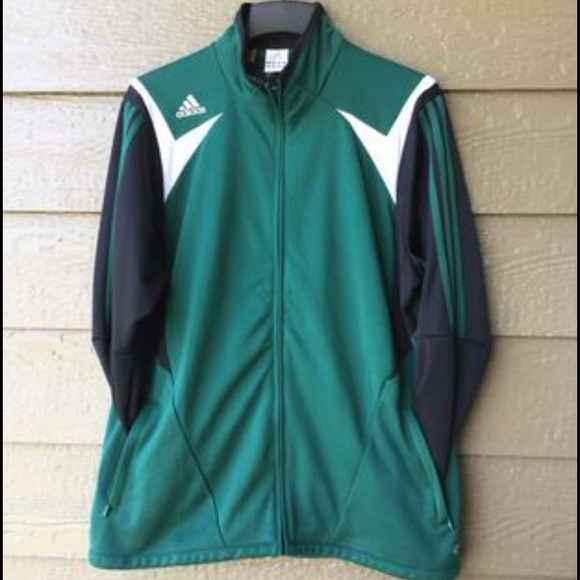 Adidas Vintage Y2K 2000s Green Soccer Volleyball Light Designer Track Jacket XL - Picture 13 of 16